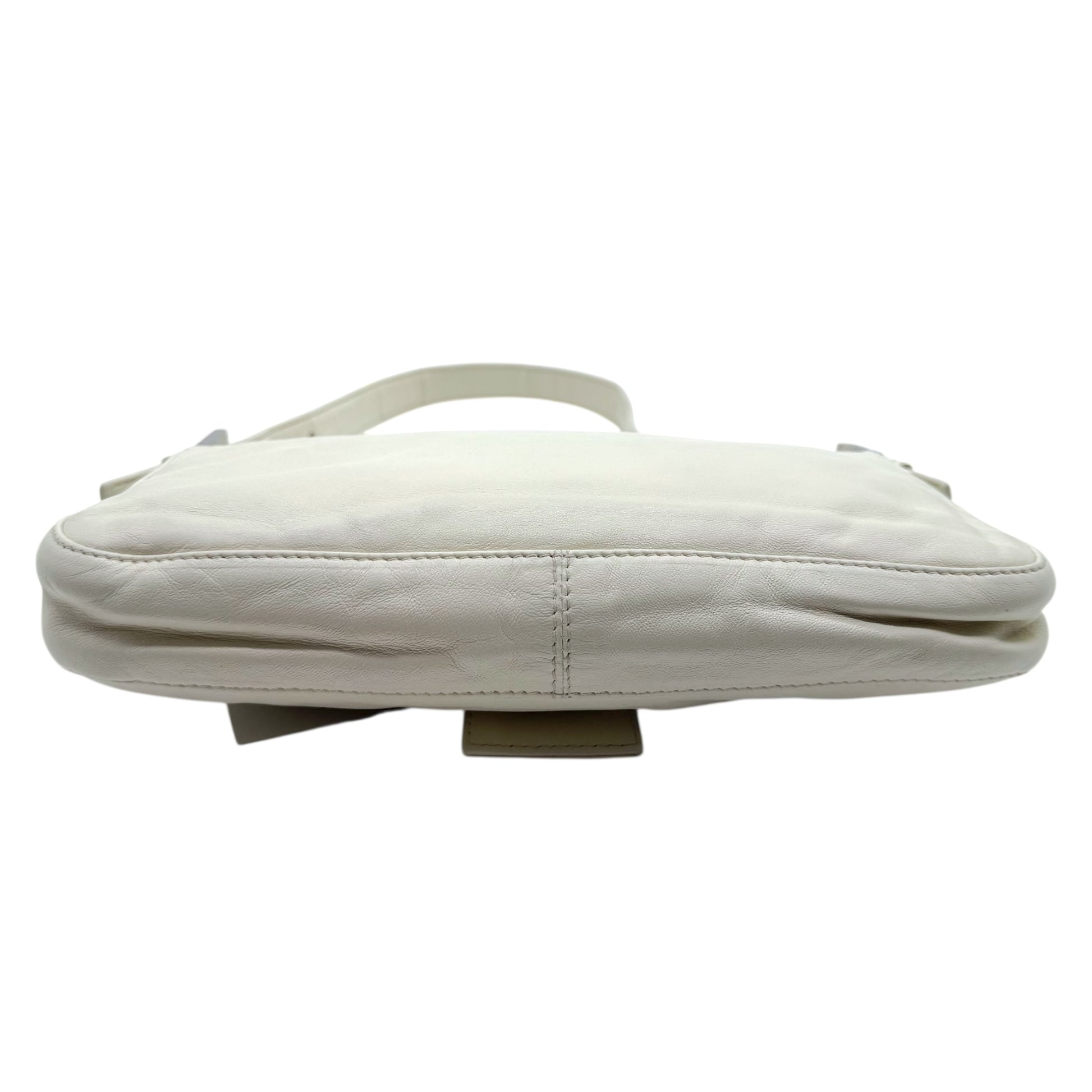 Fendi White Leather & Yellow Enamel Baguette Bag - Outfit Repeater