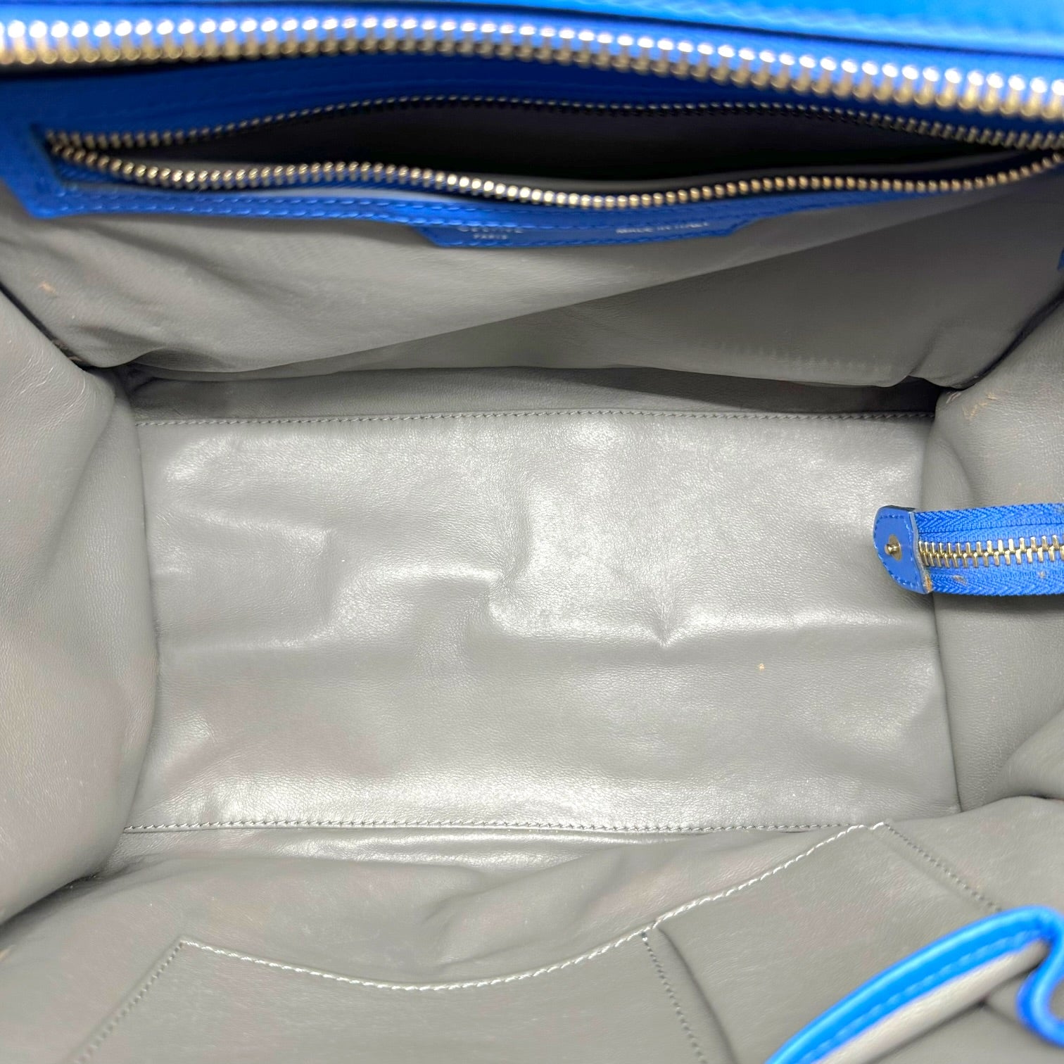 Celine Phantom Tote Cobalt Blue Suede Leather