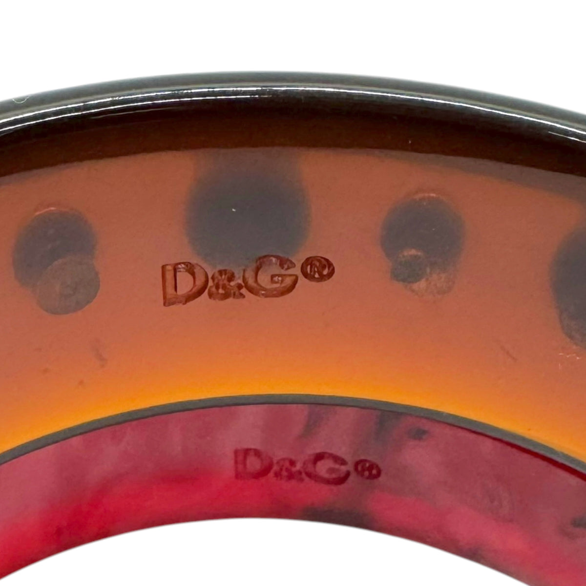 Dolce & Gabbana Burgundy Brown Studded Bangle Bracelet Set