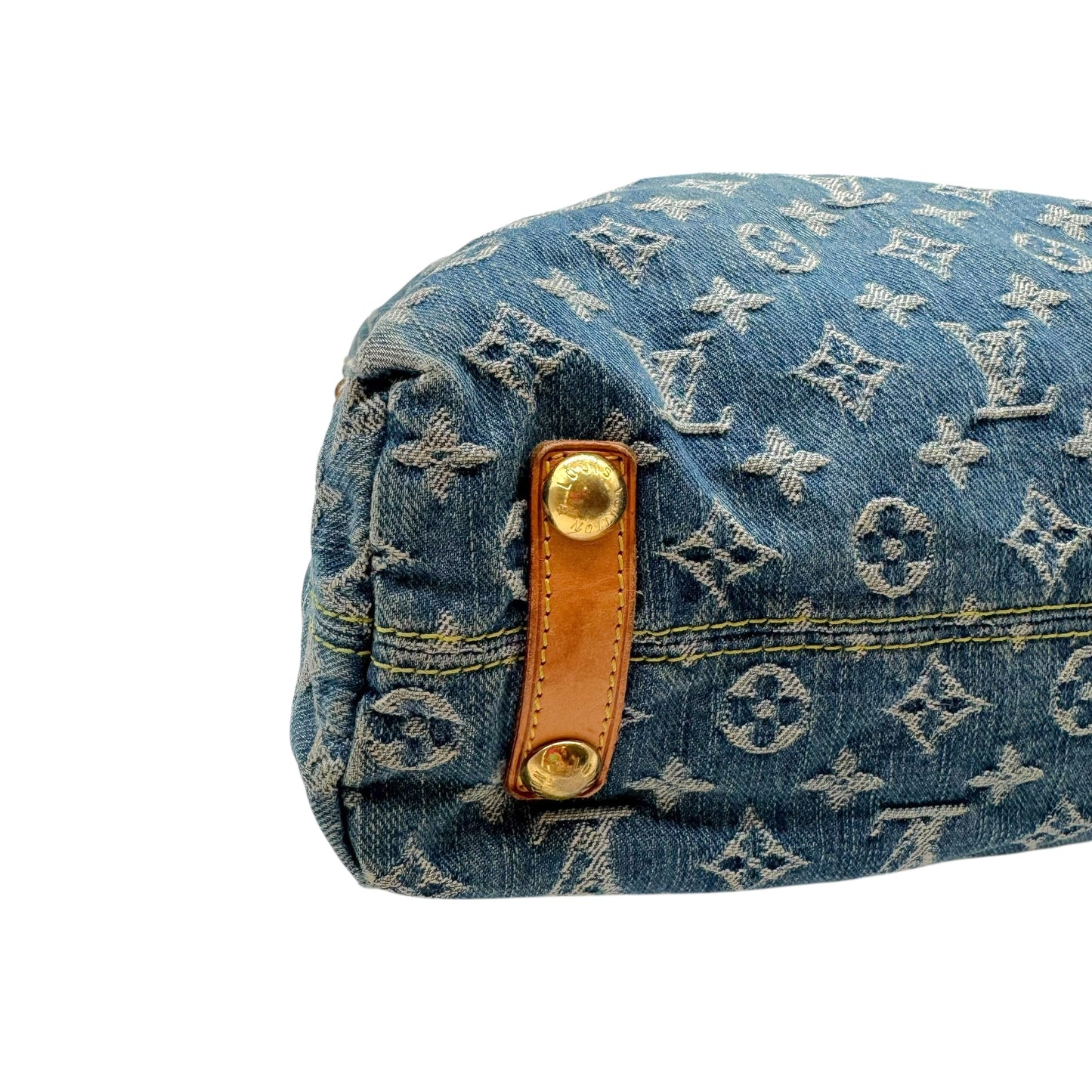 Louis Vuitton Blue Denim Monogram Baggy Gm Shoulder Bag - Outfit Repeater