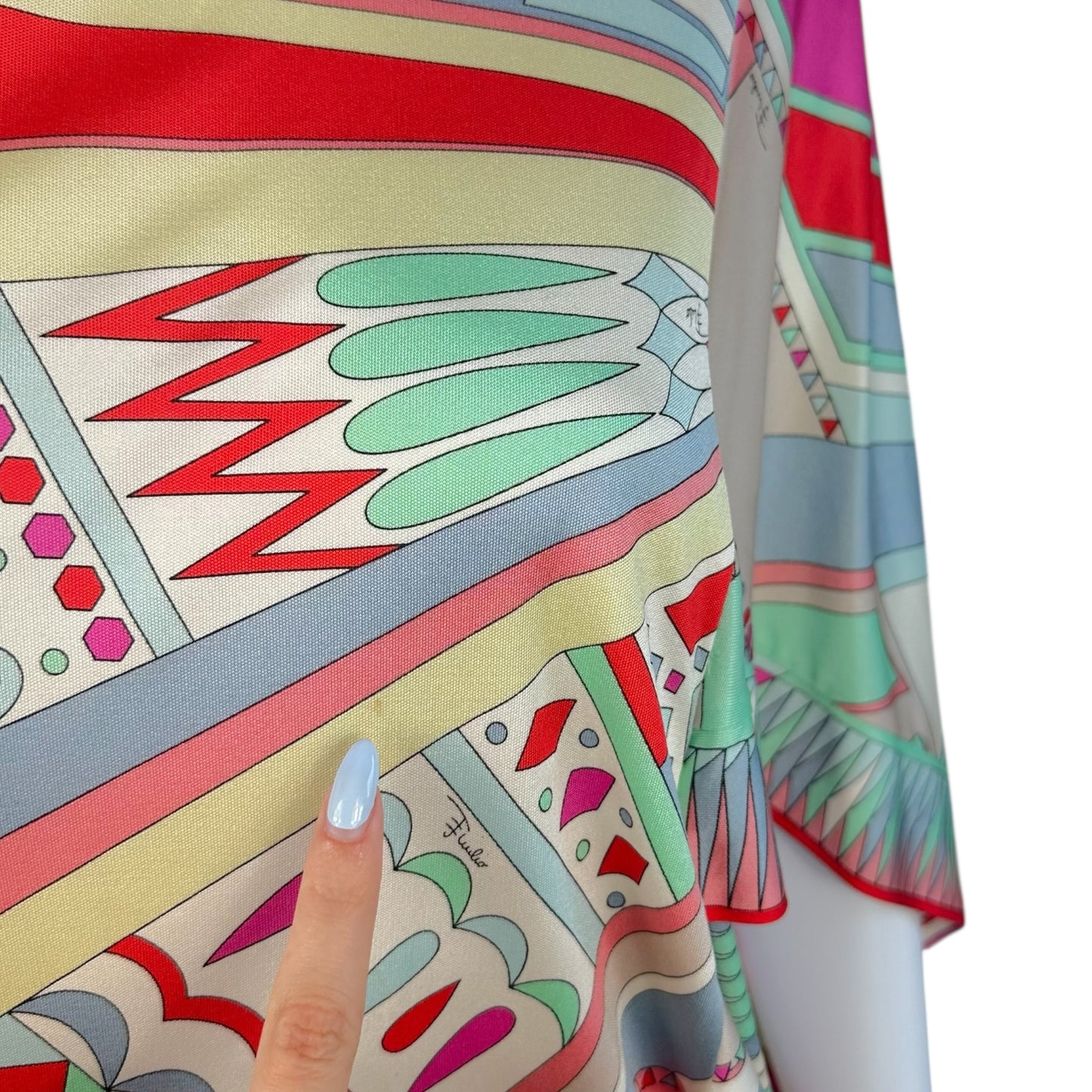 Emilio Pucci Multicolor Printed Silk Dolman Blouse - Outfit Repeater