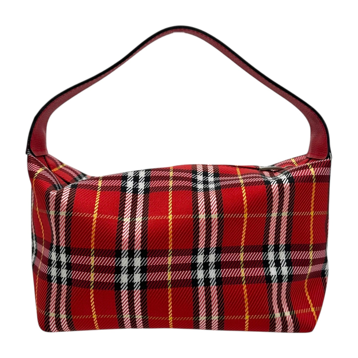 Burberry Blue Label Red Nova Check Plaid Canvas Pochette Bag - Outfit Repeater