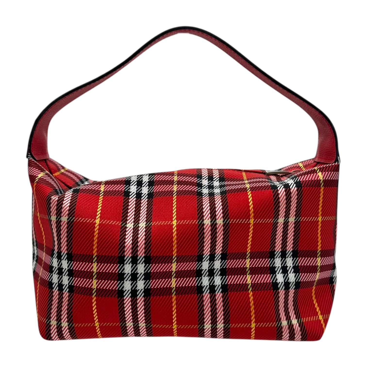 Burberry Blue Label Red Nova Check Plaid Canvas Pochette Bag - Outfit Repeater