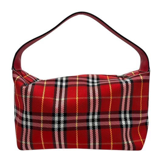 Burberry Blue Label Red Nova Check Plaid Canvas Pochette Bag - Outfit Repeater