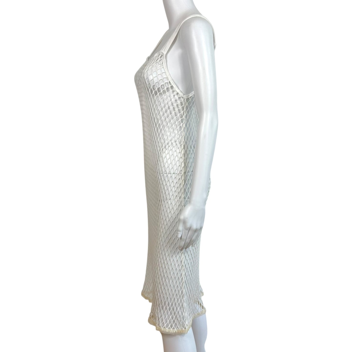 Jean Paul Gaultier S/S 2001 White Fishnet Midi Dress