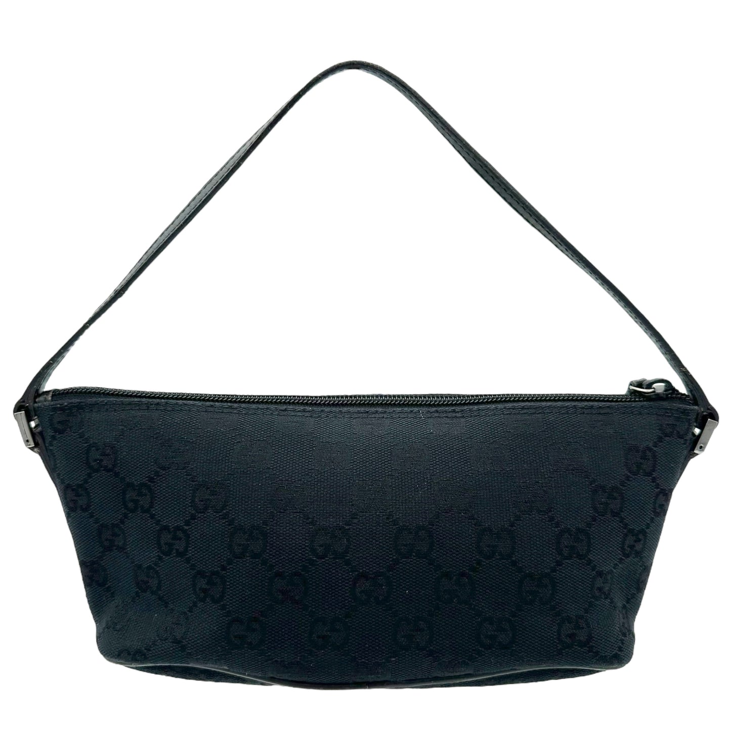 Gucci Black Monogram Canvas Boat Bag Pochette - Outfit Repeater