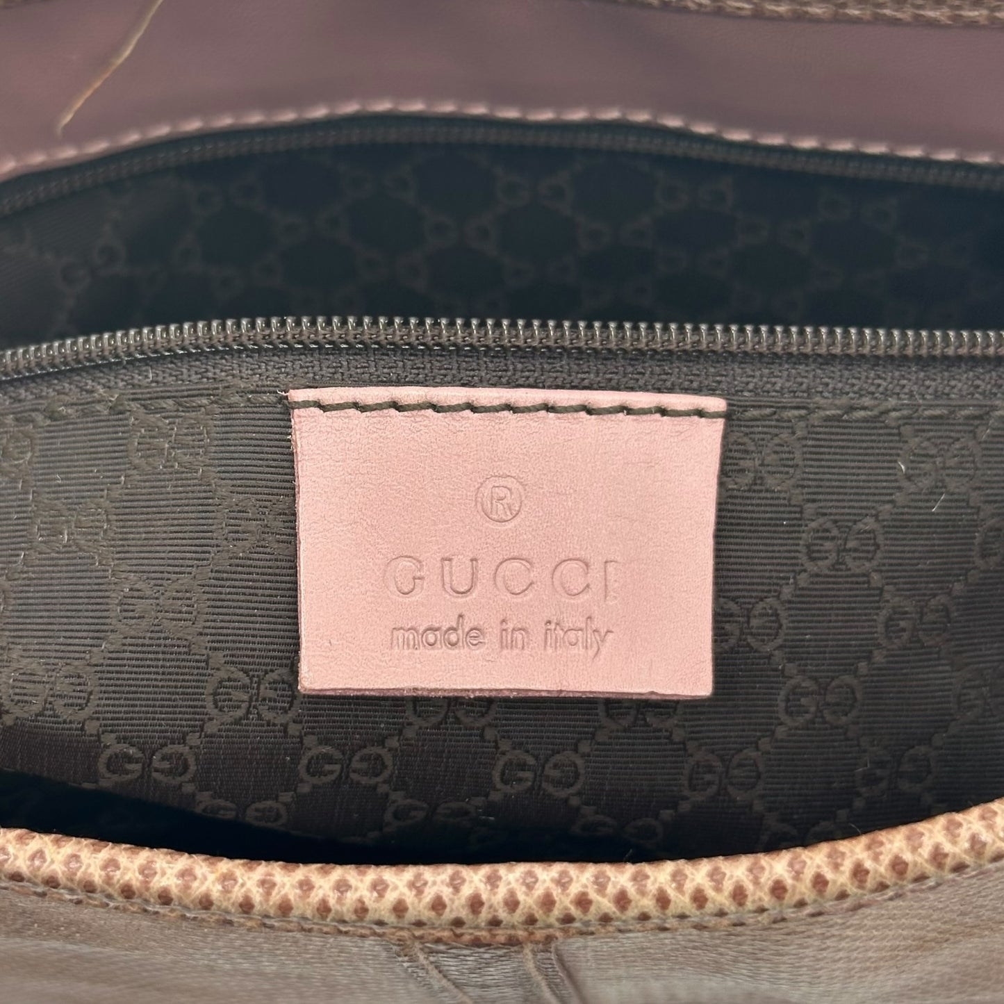 Gucci Pale Pink Lizard Skin Jackie Bag