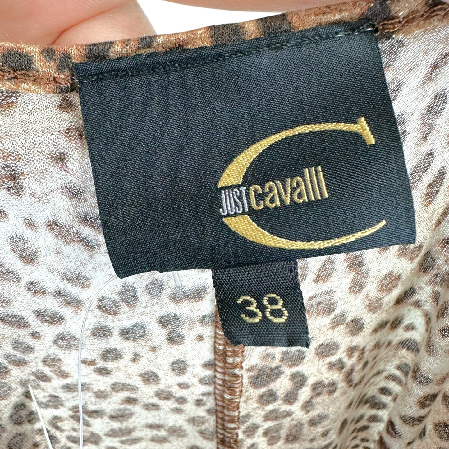 Just Cavalli Roberto Cavalli Metallic Leopard & Sequin Floral Midi Dress
