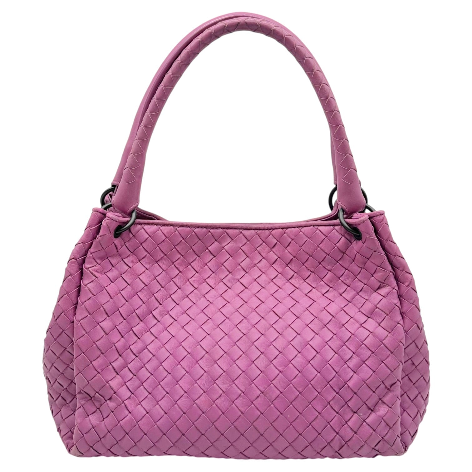 Bottega Veneta Small Parachute Bag Pink Purple Intrecciato