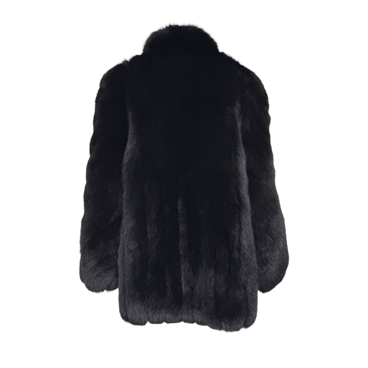 Emba Black Faux Fur Coat 1990s Vintage