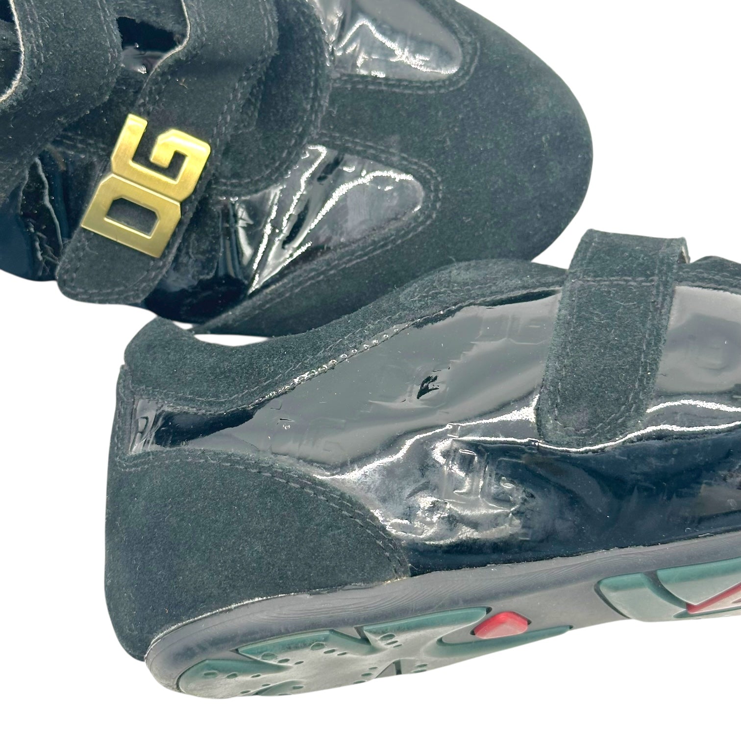 D&G Dolce & Gabbana Black Leather & Suede Low Profile Sneakers - Outfit Repeater