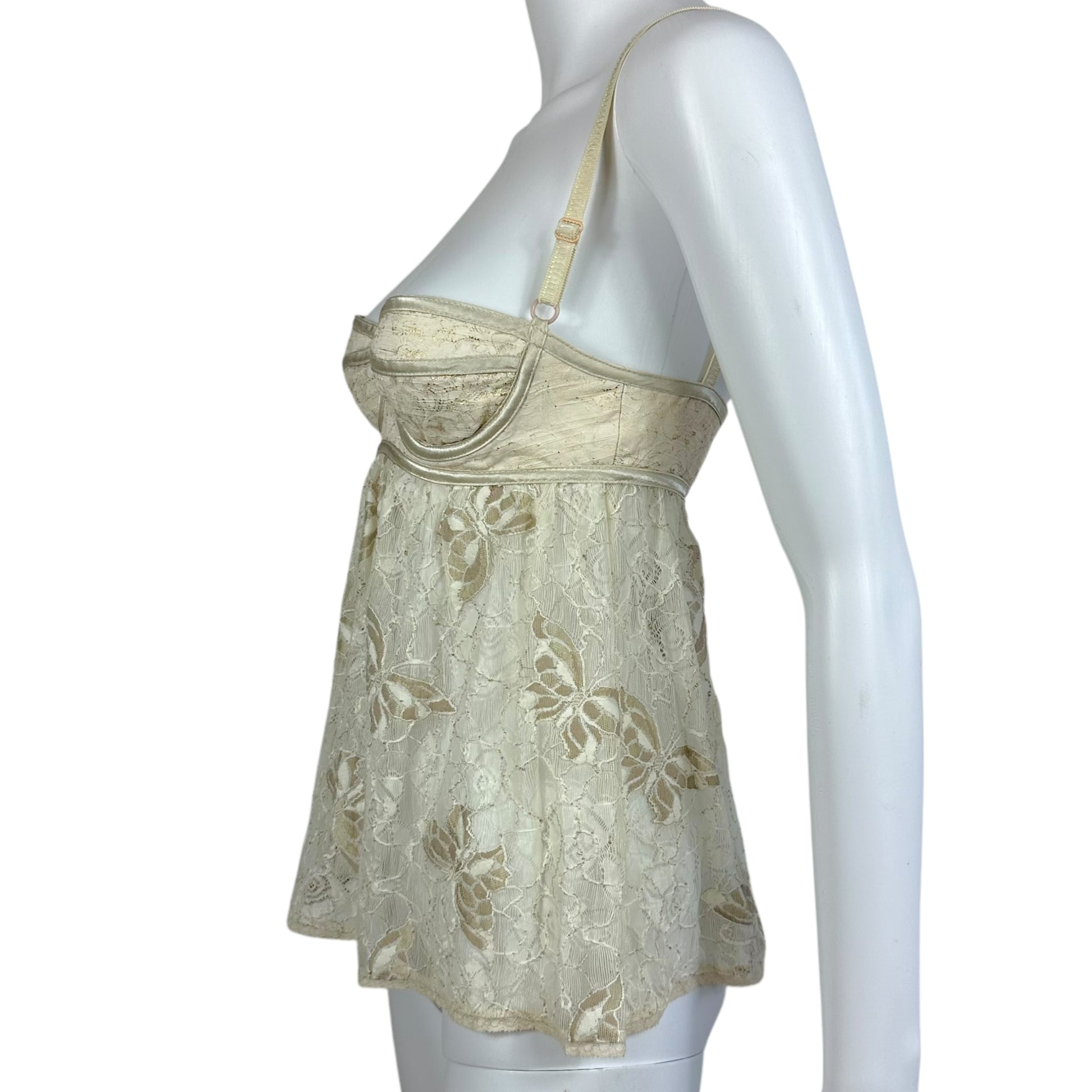 D&G Dolce & Gabbana Ivory Lace Bustier Top - Outfit Repeater