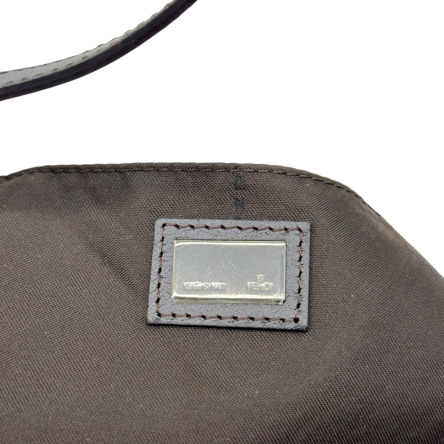 Fendi Brown & Tan Zucchino Monogram Oyster Bag