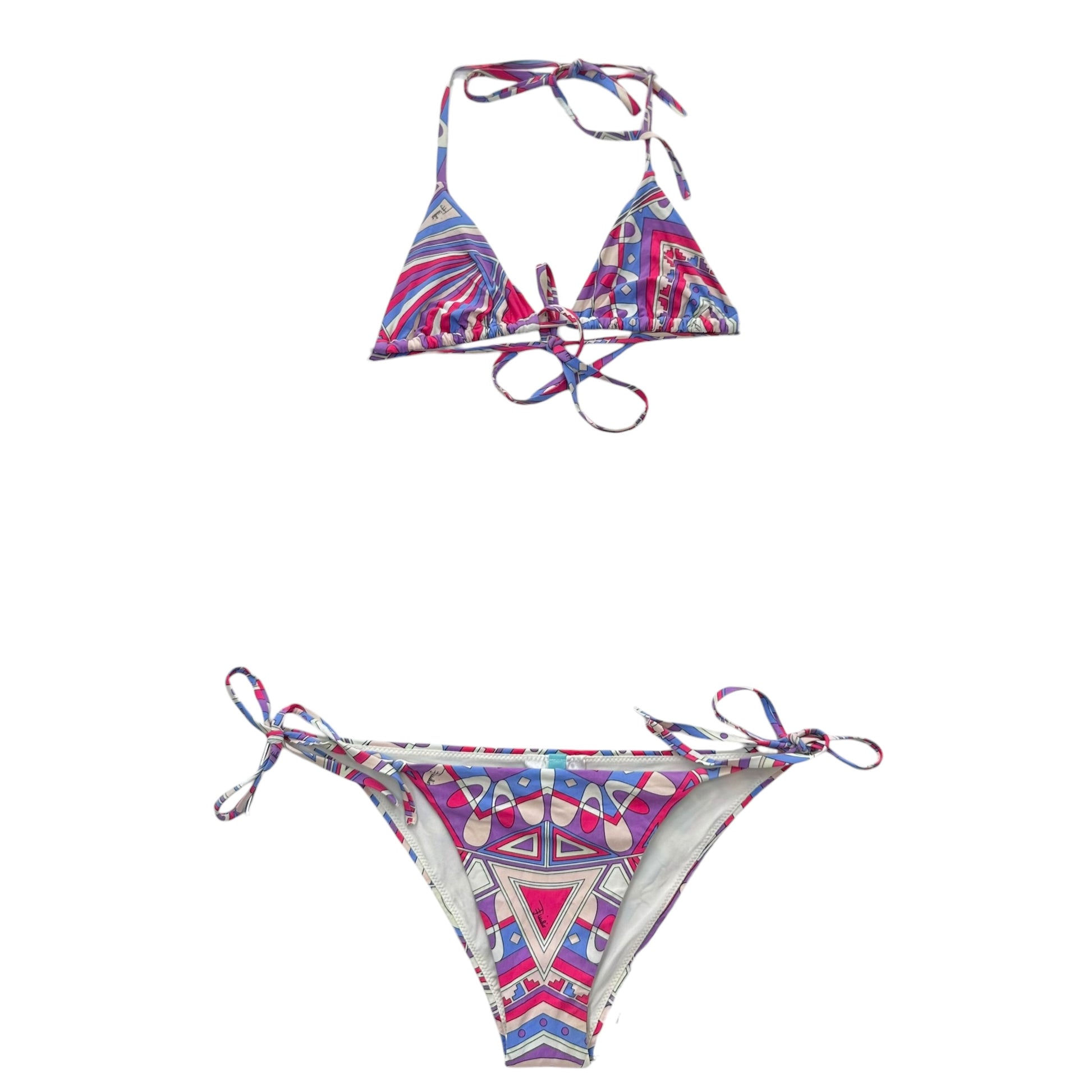 Emilio Pucci Purple Pink Printed Bikini