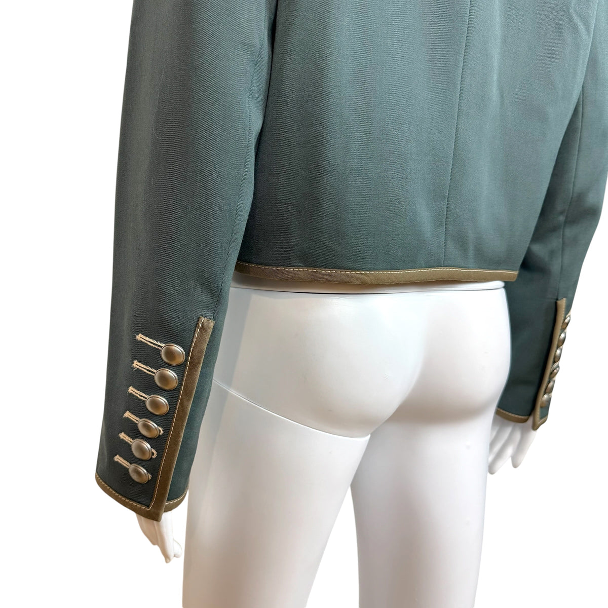 Jean Paul Gaultier Teal Wool Napoloeon Jacket