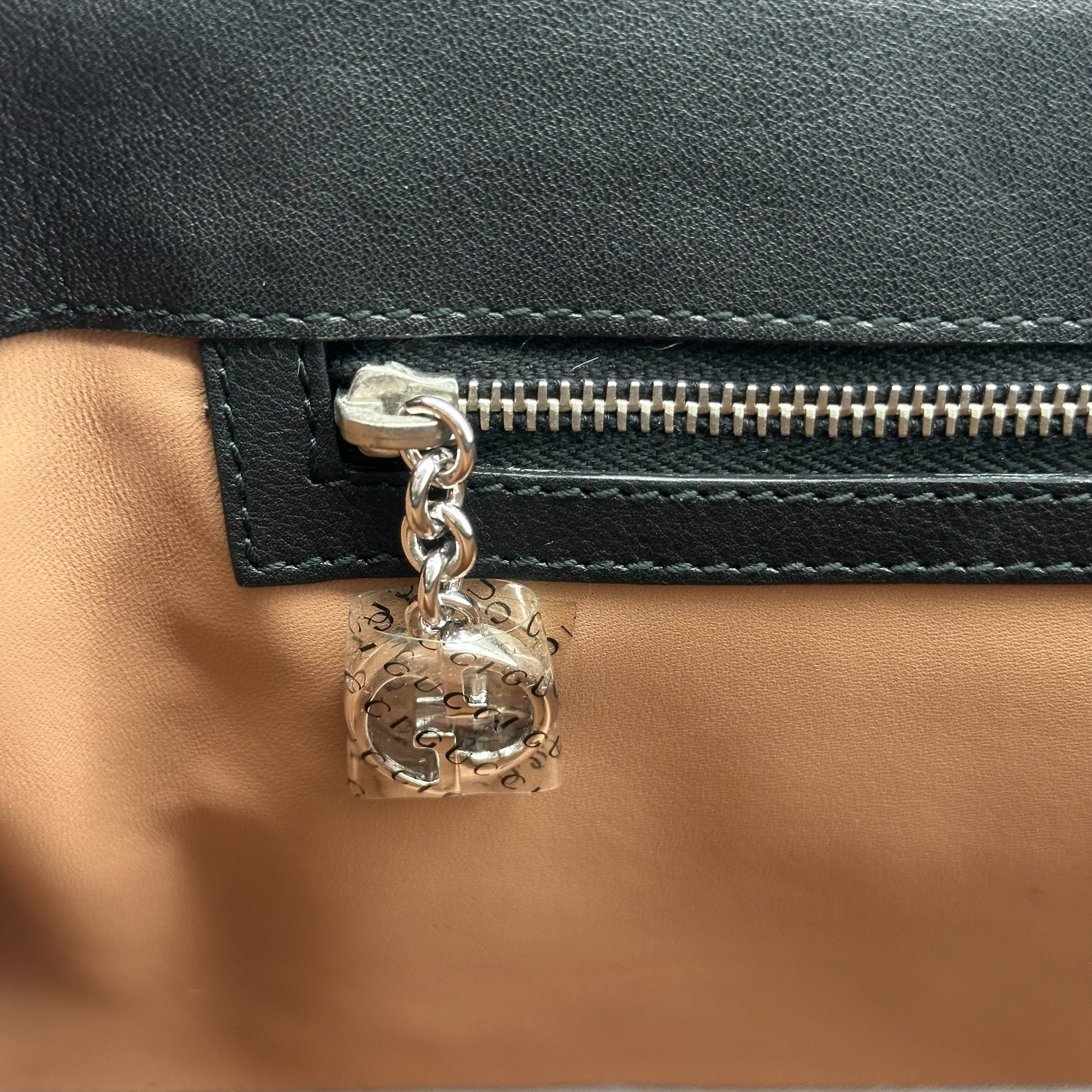 Gucci Lady Lock Zebra Print Ponyhair Bamboo Handbag