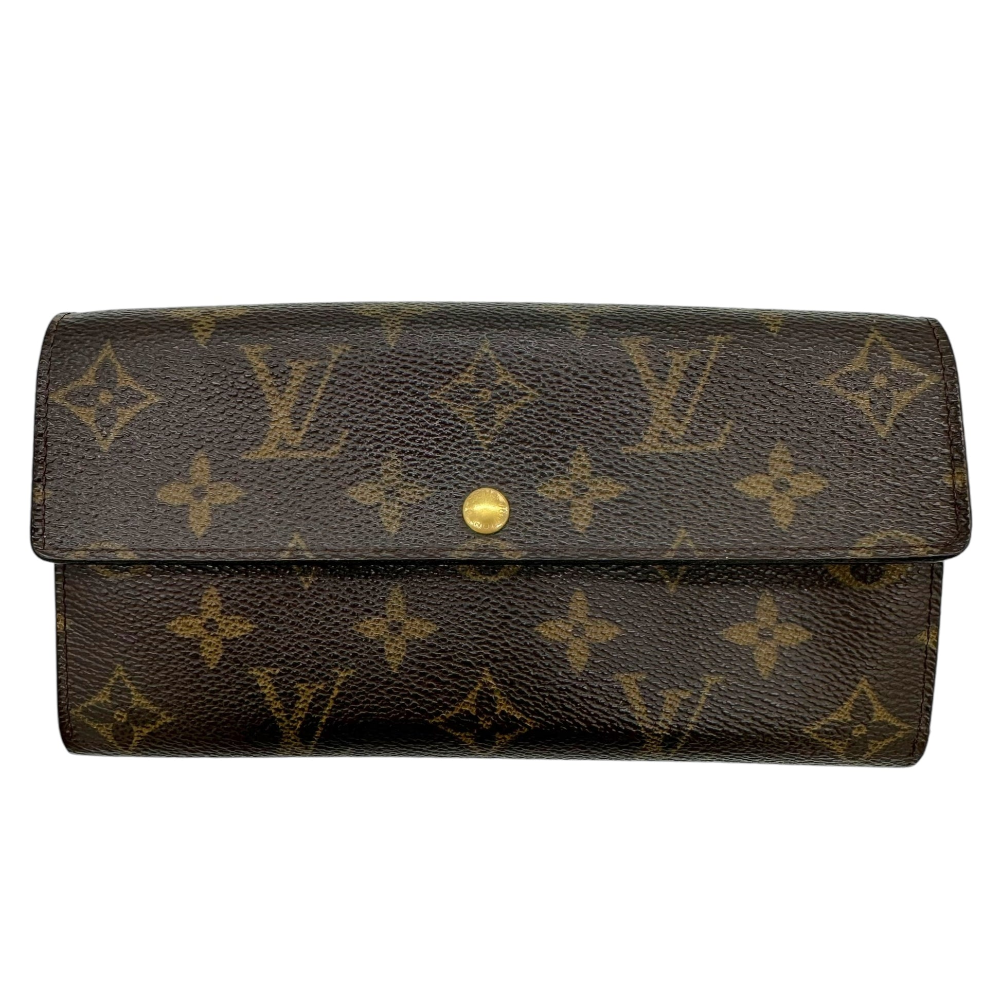 Louis Vuitton Monogram Sarah Wallet Brown Canvas