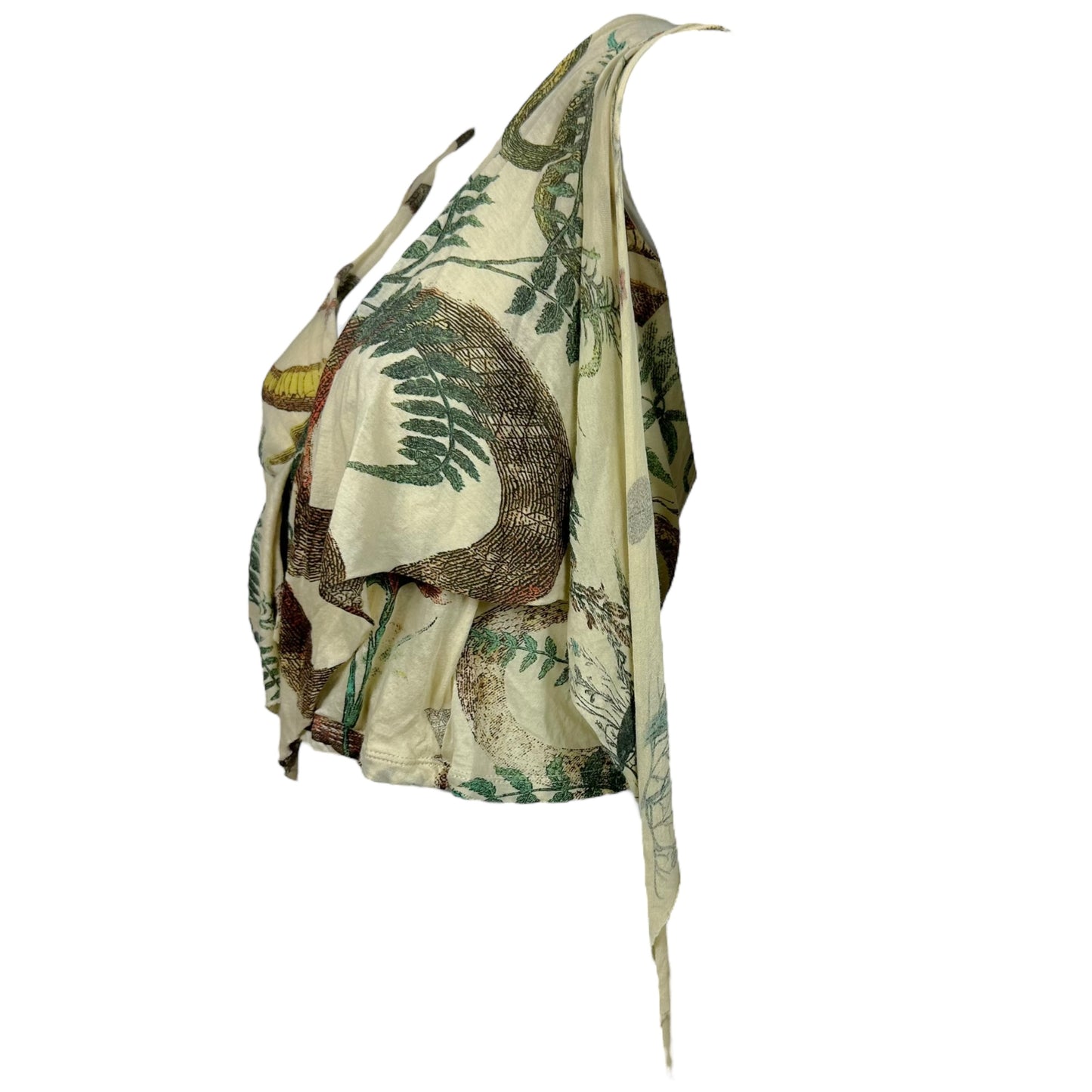 Just Cavalli by Roberto Cavalli Ivory Snake Print Crop Top - Outfit Repeater