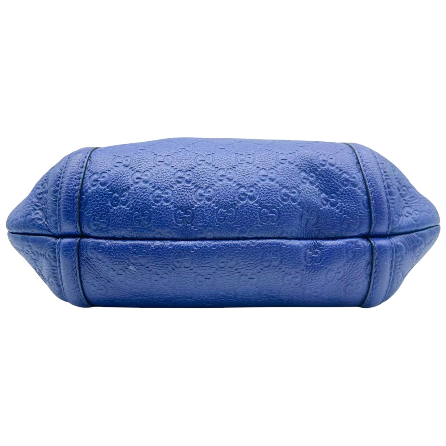 Gucci Royal Blue Guccissima Embossed Monogram Hobo Bag