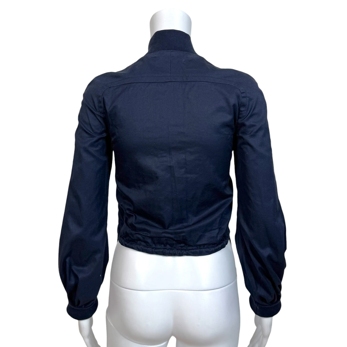 Dsquared2 Navy Blue Cropped Bomber Jacket