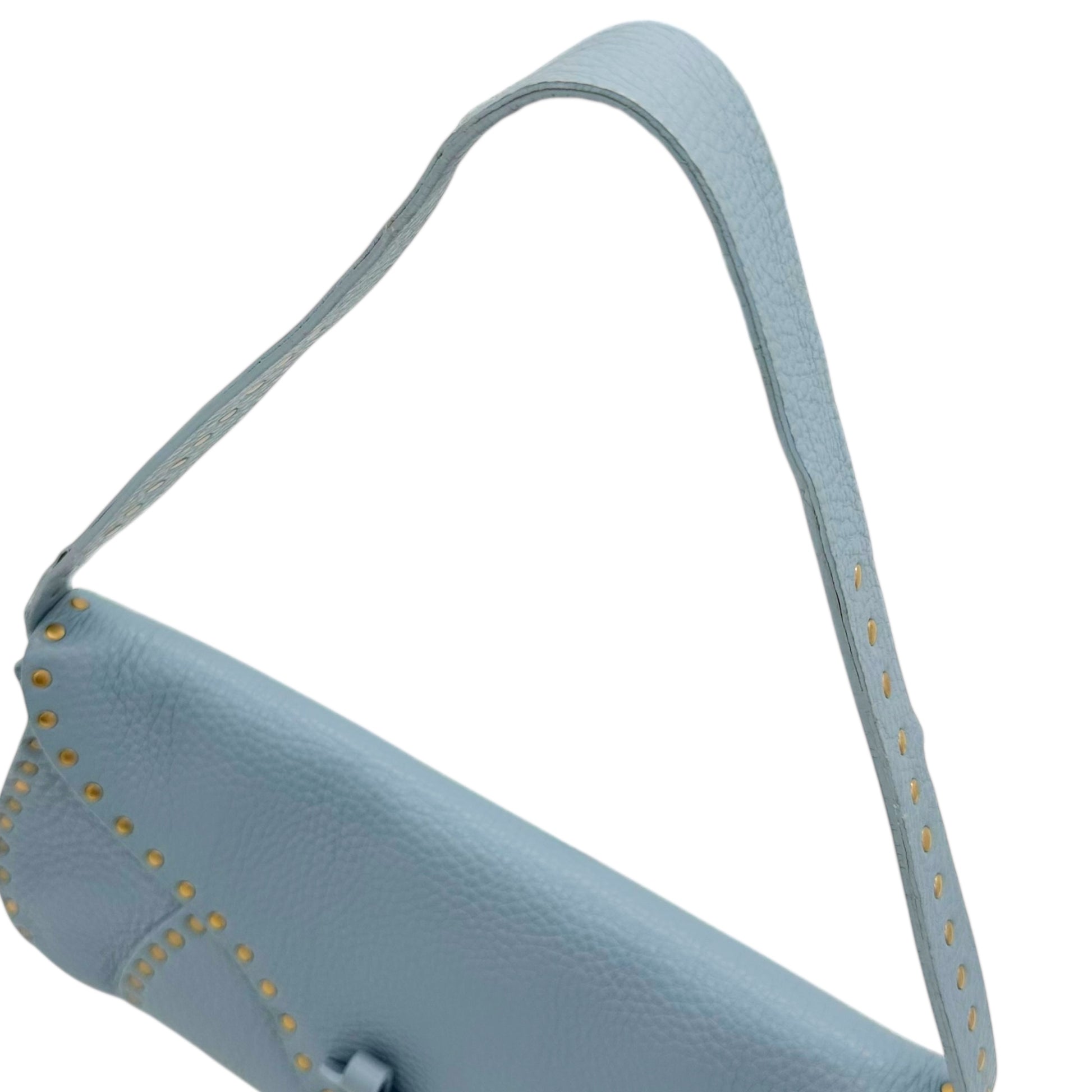 Celine Light Blue Leather Poulbot Bag