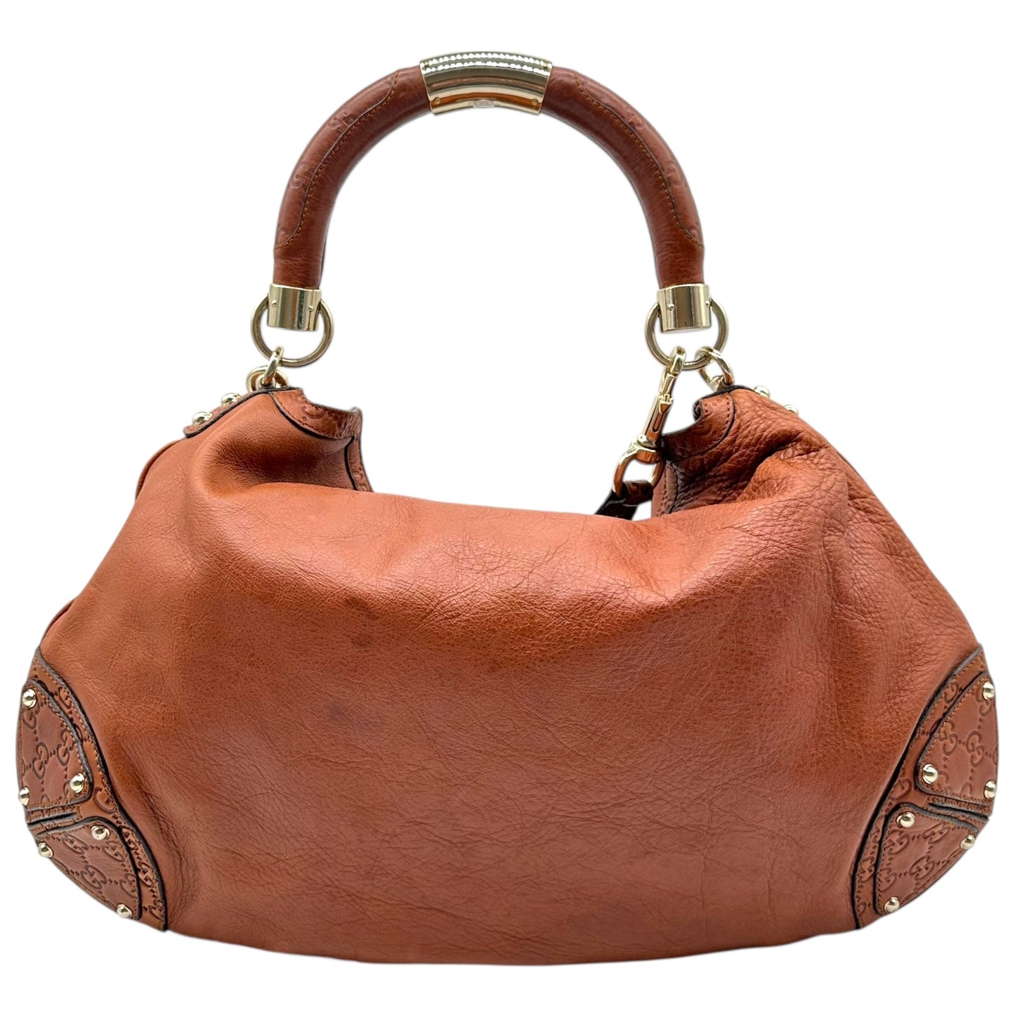 Gucci Brown Leather Guccissima Monogram Indy 2-Way Bag