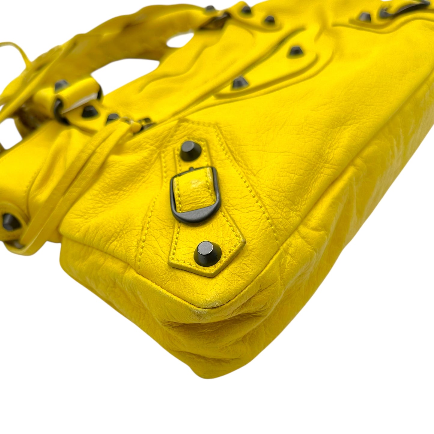 Balenciaga Yellow Leather First City Bag