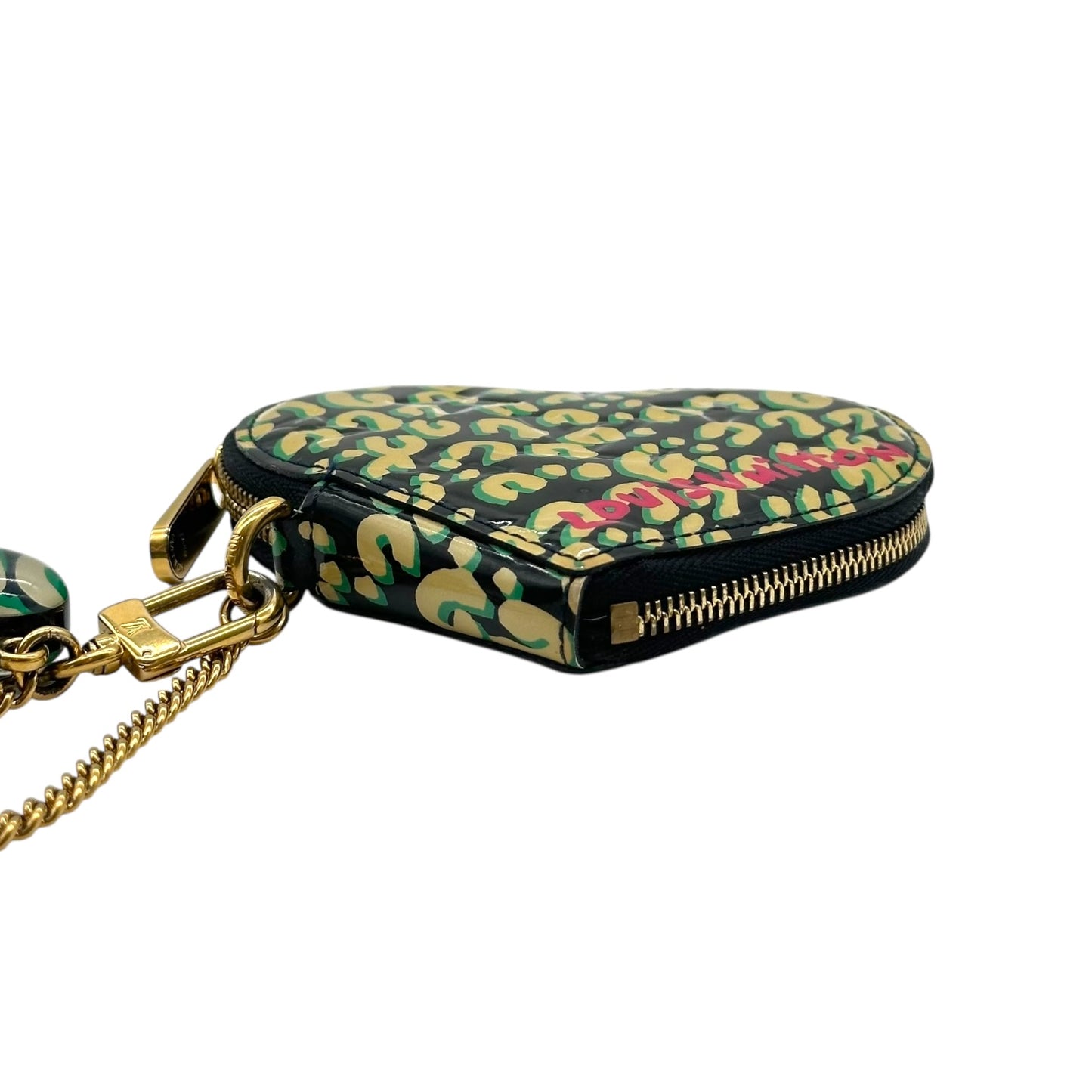 Louis Vuitton Leopard Print Vernis Heart Coin Purse