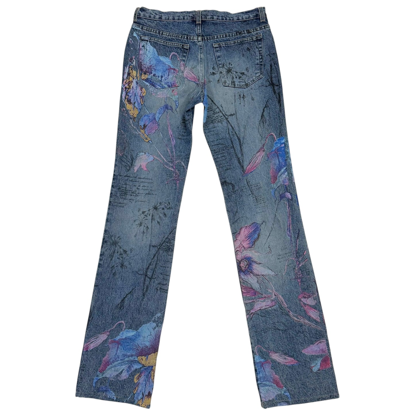 Roberto Cavalli Blue Denim 'Hand Painted' Printed Jeans - Outfit Repeater