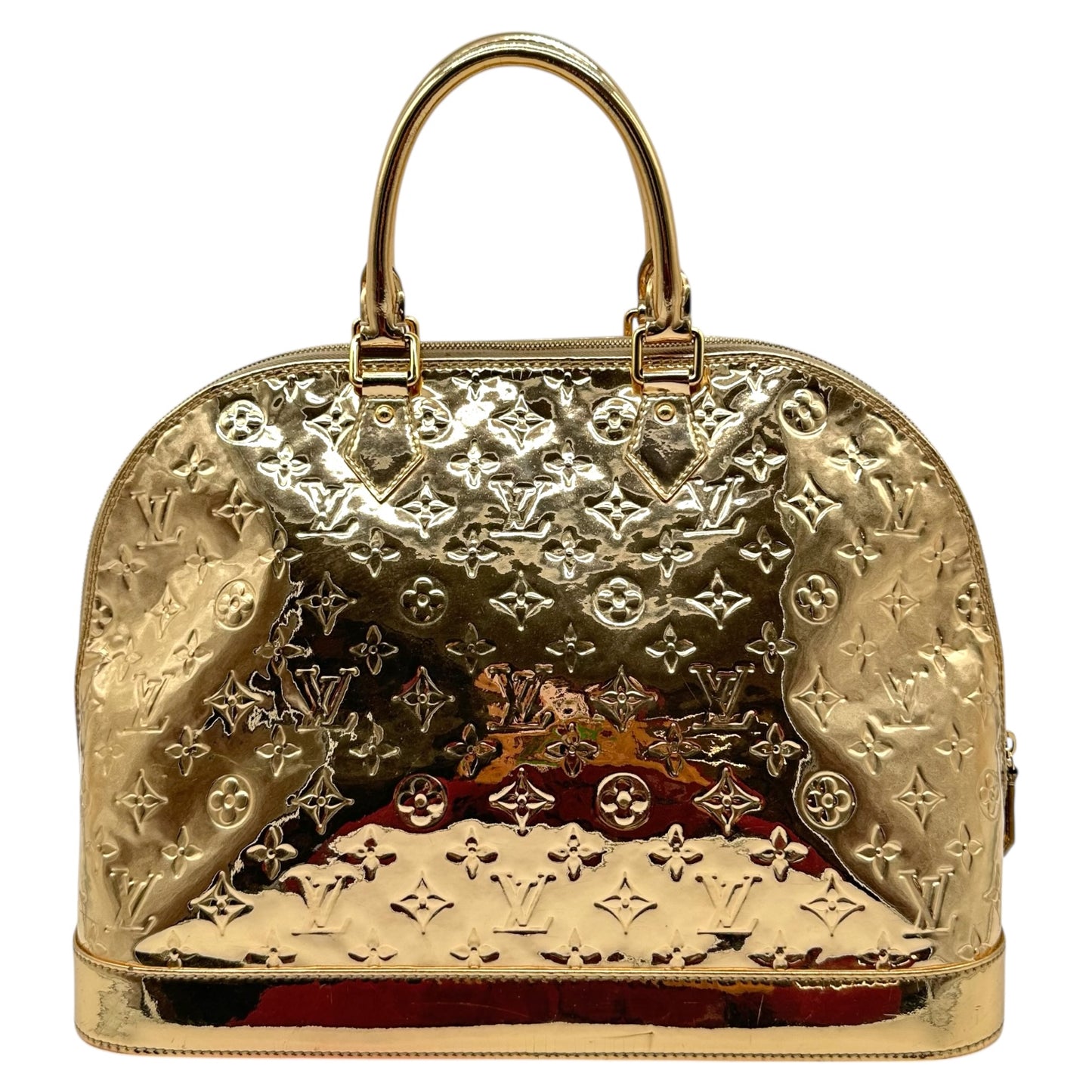 Louis Vuitton Gold Mirror Monogram Alma GM Bag