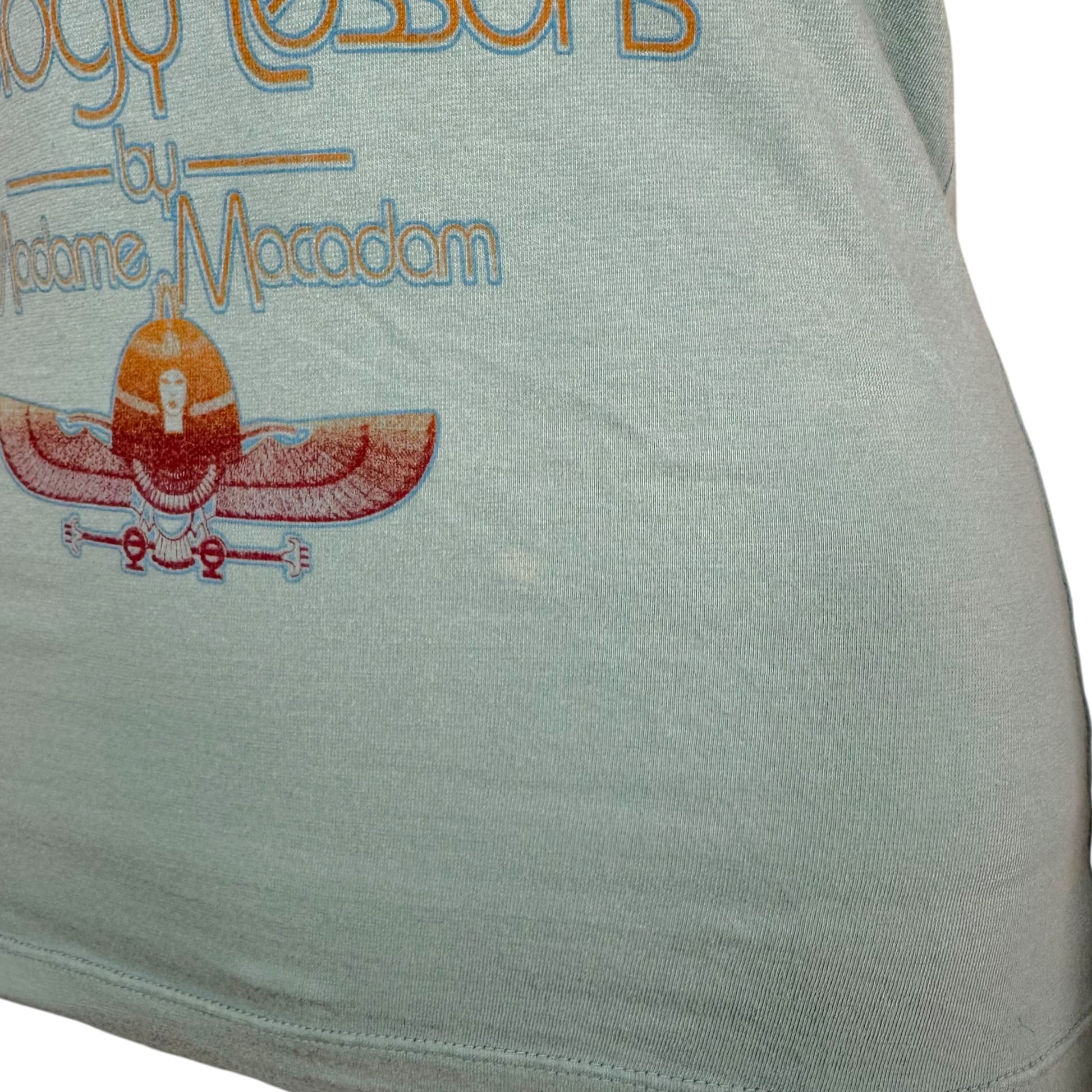 D&G Turquoise Graphic Tank Top with Red Trim