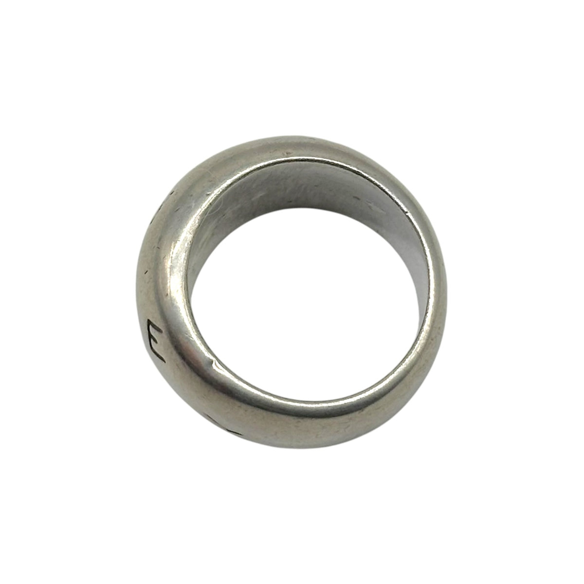 Chanel 925 Sterling Silver Spell-Out Logo Ring