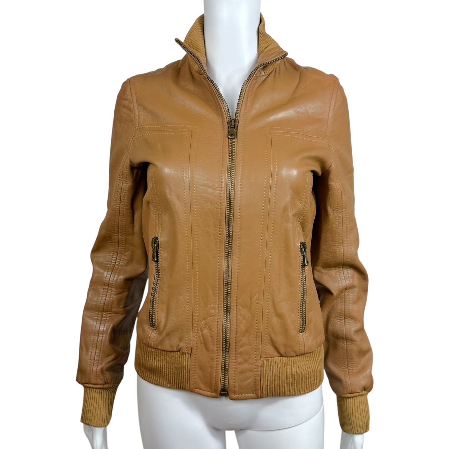 Dolce & Gabbana Light Brown Leather Jacket