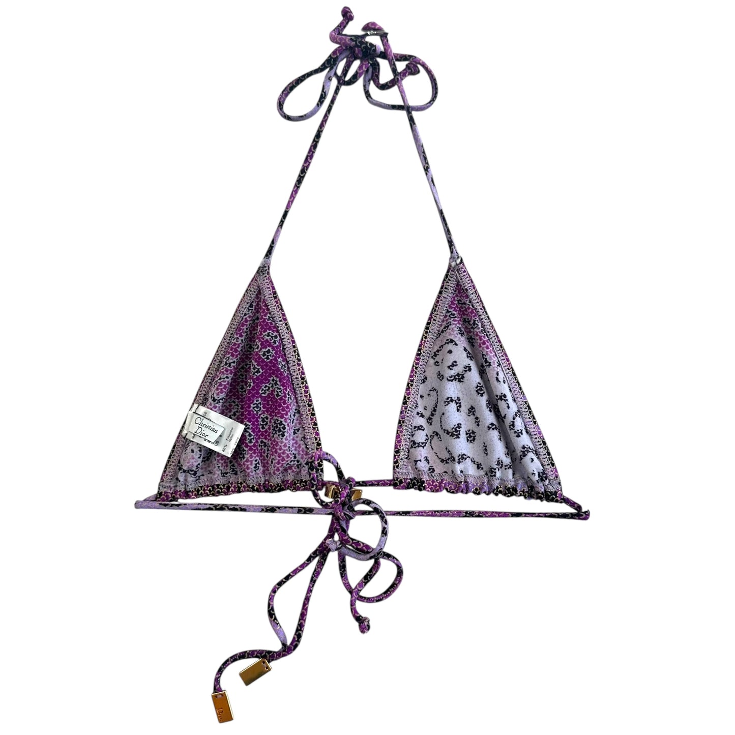 Christian Dior Purple Leopard Print Bikini