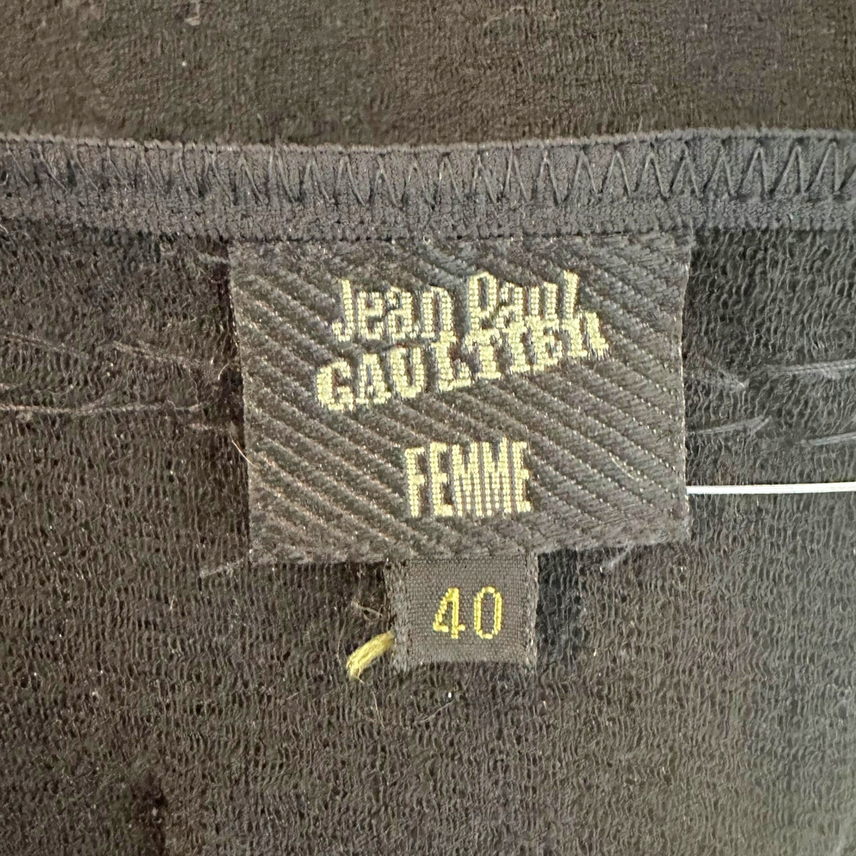 Jean Paul Gaultier Black Knit Tunic Tank Top with Sequin Trim