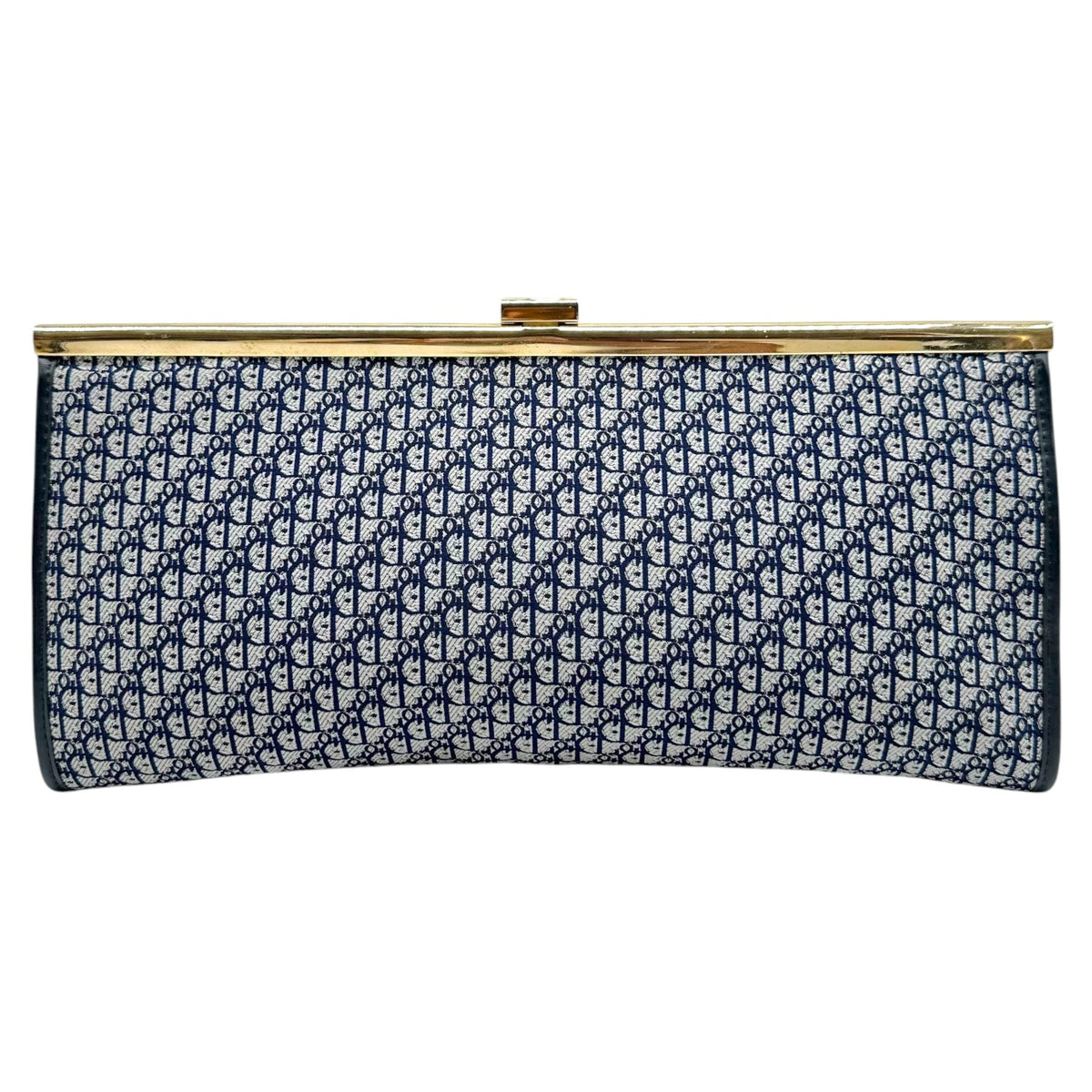 Christian Dior Navy Blue Trotter Monogram Clutch Bag