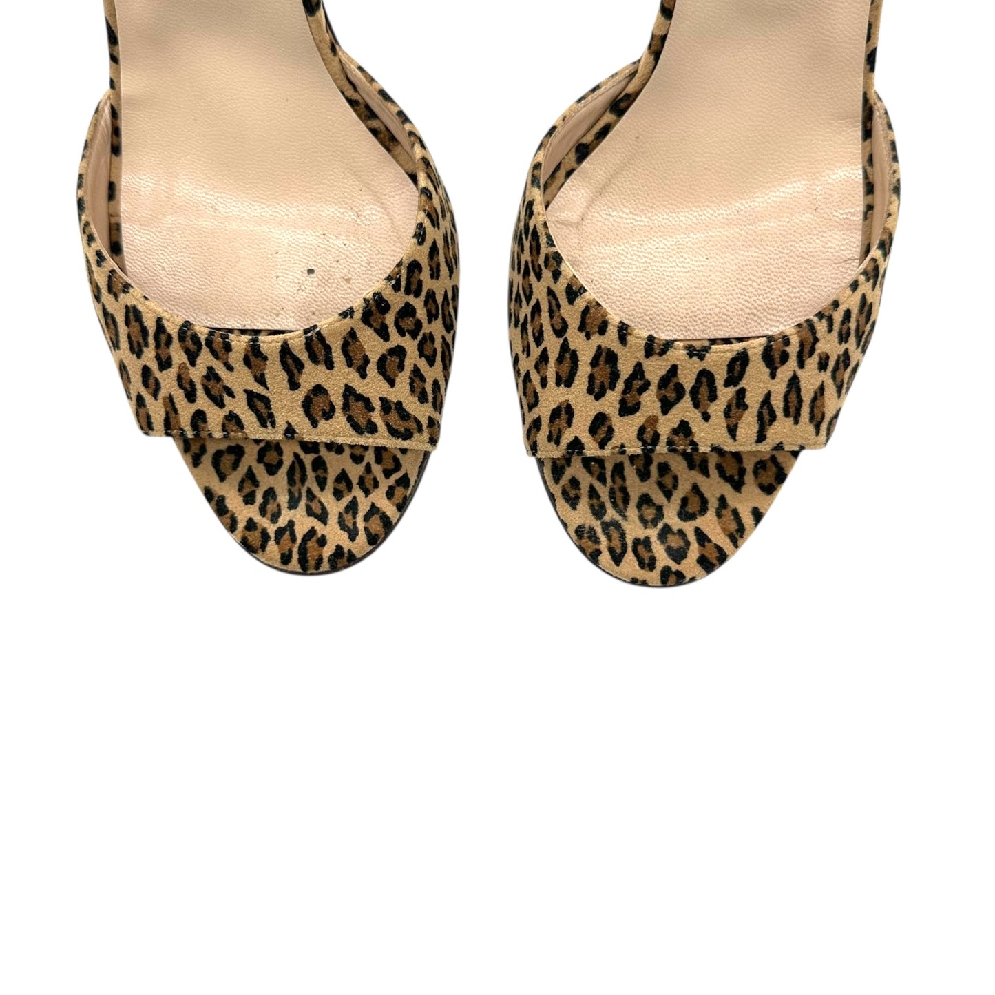 Manolo Blahnik Leopard Print Suede Heeled Sandal