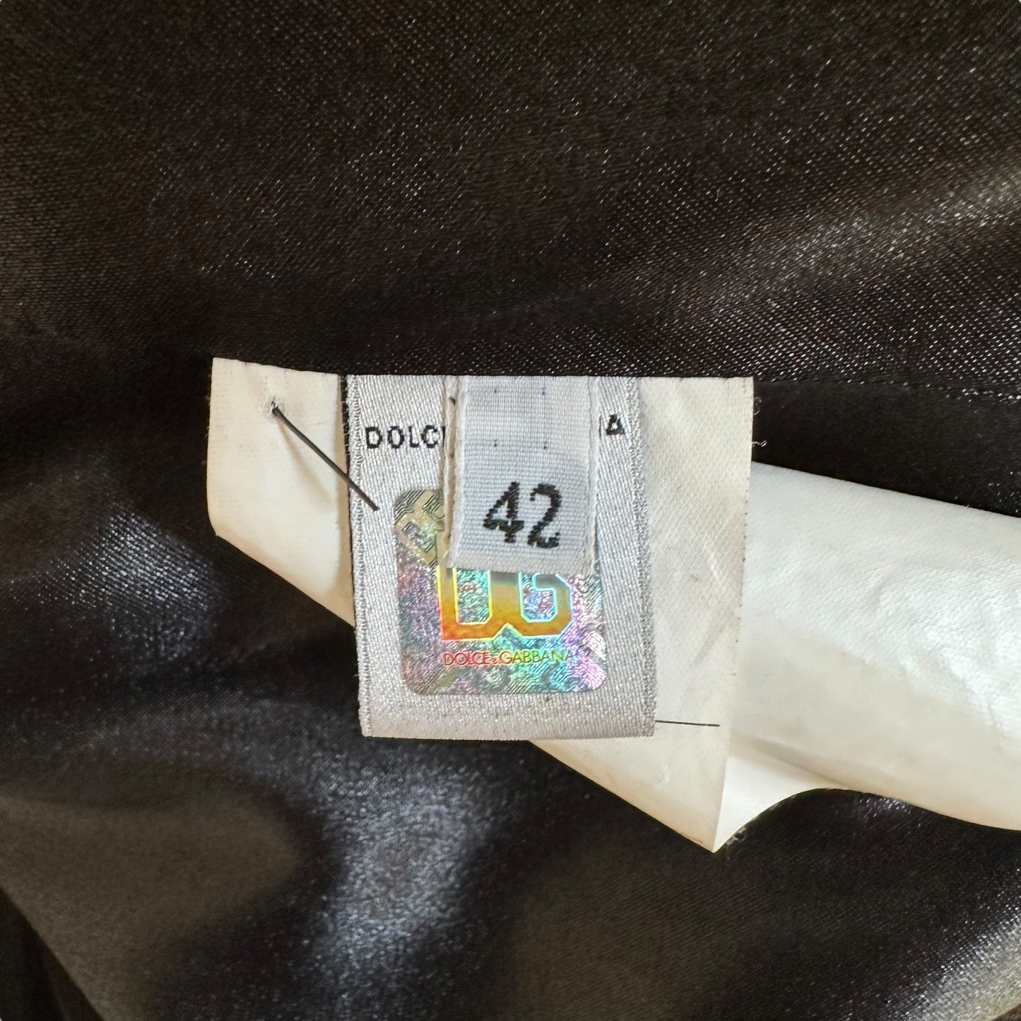 D&G Dolce & Gabbana Black Leather Cargo Pocket Jacket