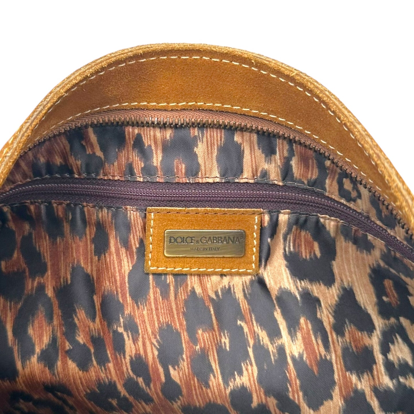 Dolce & Gabbana Tan Suede Studded Hobo Bag - Outfit Repeater