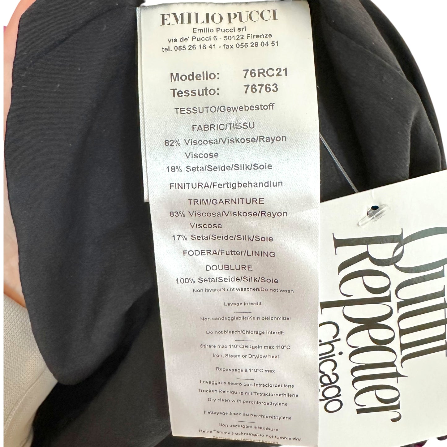 Emilio Pucci Zip-Up Track Jacket Pink Black Velvet