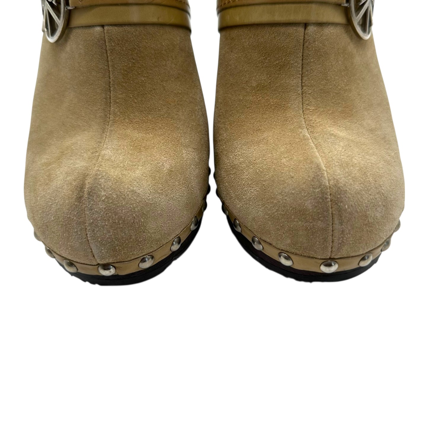 Christian Dior Tan Suede Peace Clog Heels
