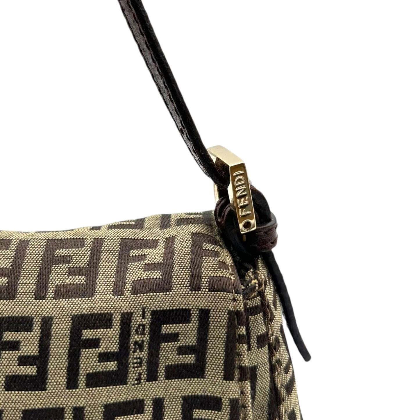 Fendi Brown Zucchino Mini Mama Baguette Bag