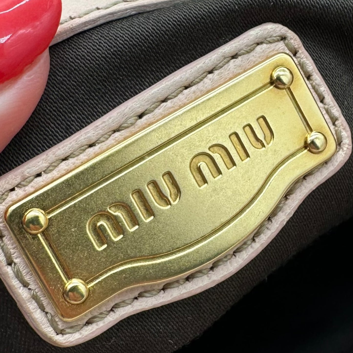 Miu Miu Pink Leather Quilted Small Tote Bag