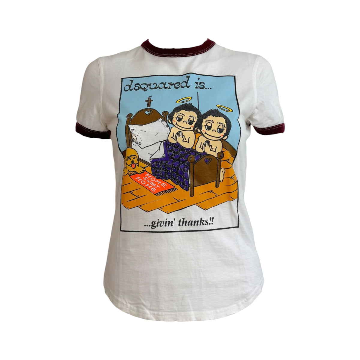 Dsquared2 Givin' Thanks Praying Logo Graphic T-Shirt