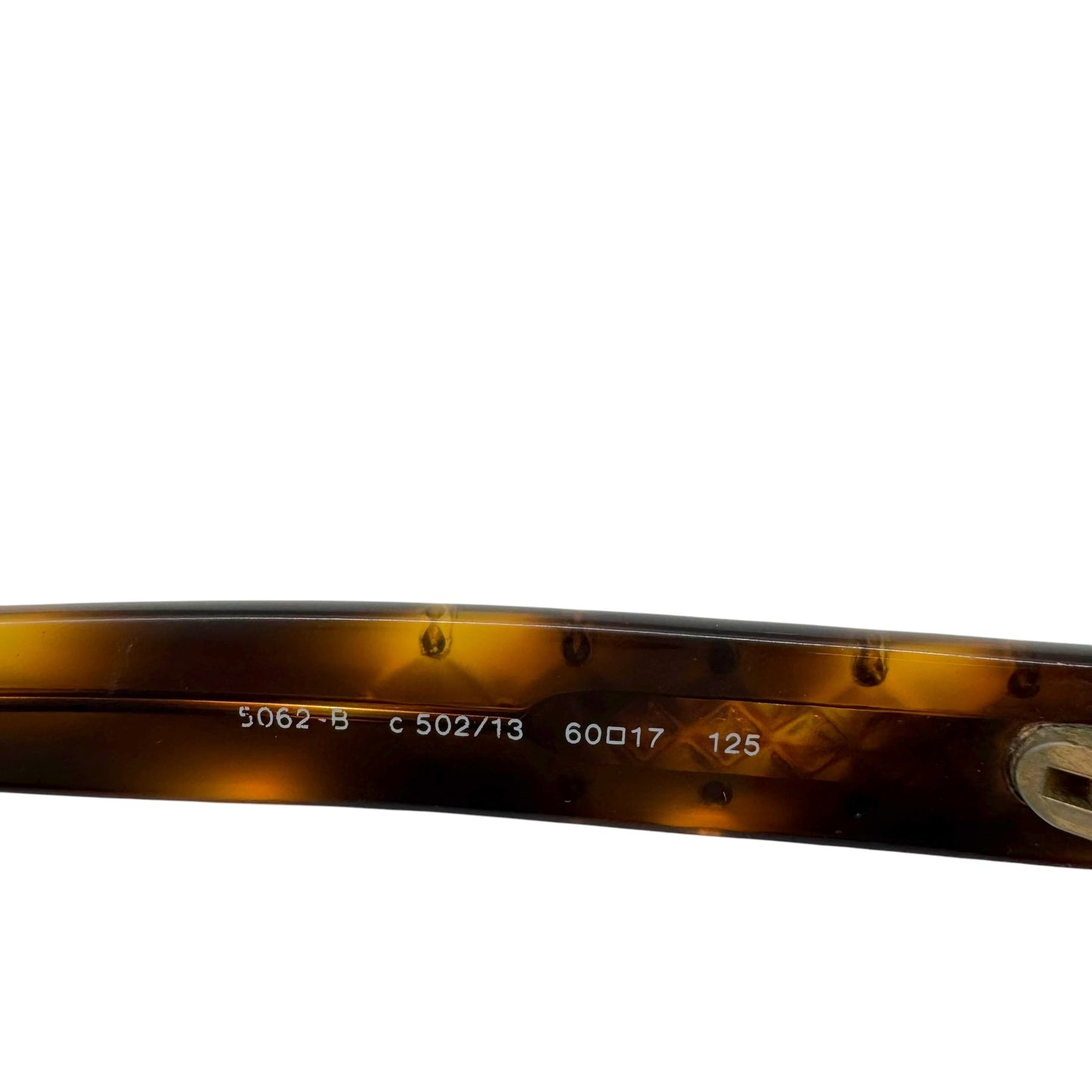 Chanel Brown Tortoise Rhinestone Arm Rectangle Sunglasses 5062