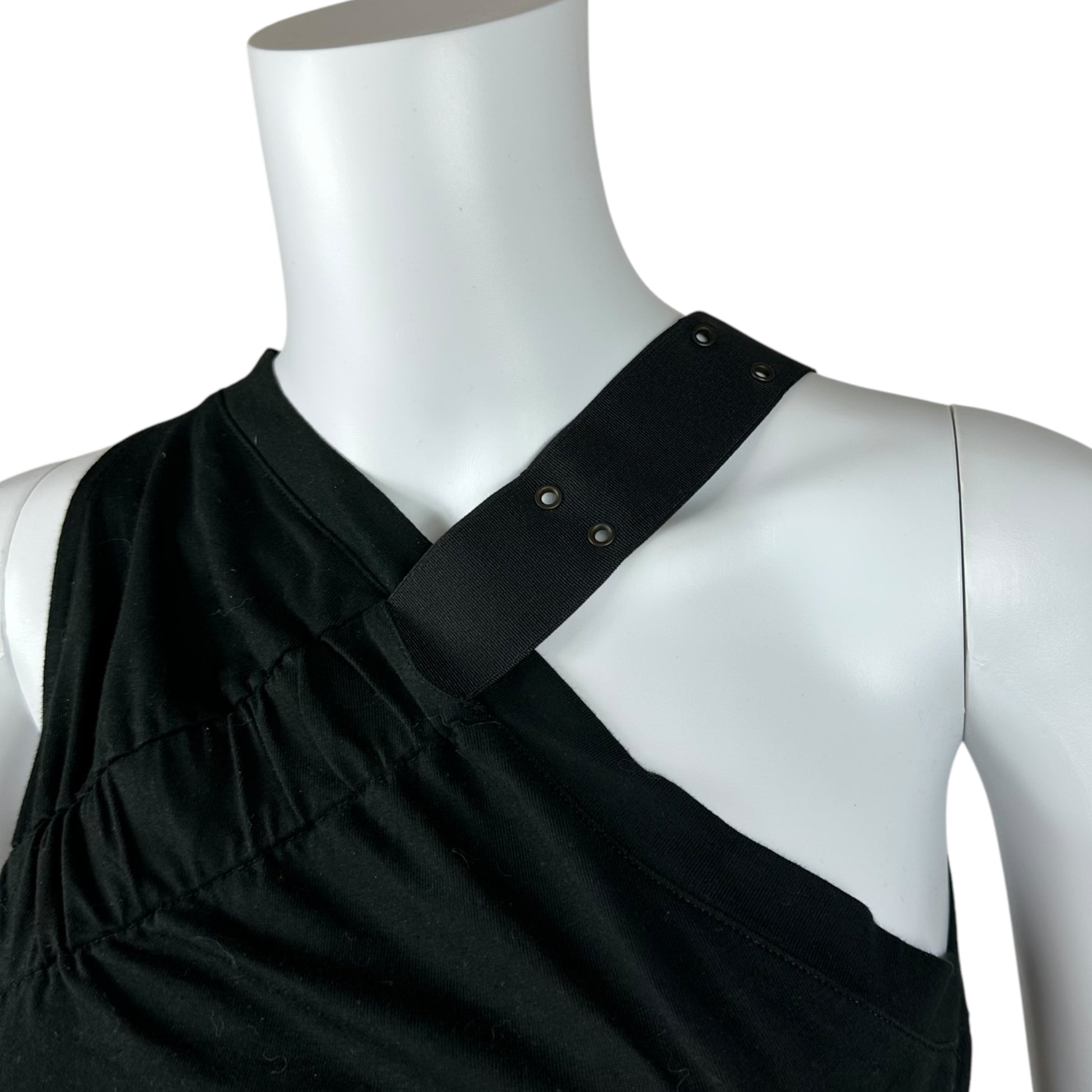 Christian Dior S/S 2002 Black Asymmetrical Strap Tank - Outfit Repeater