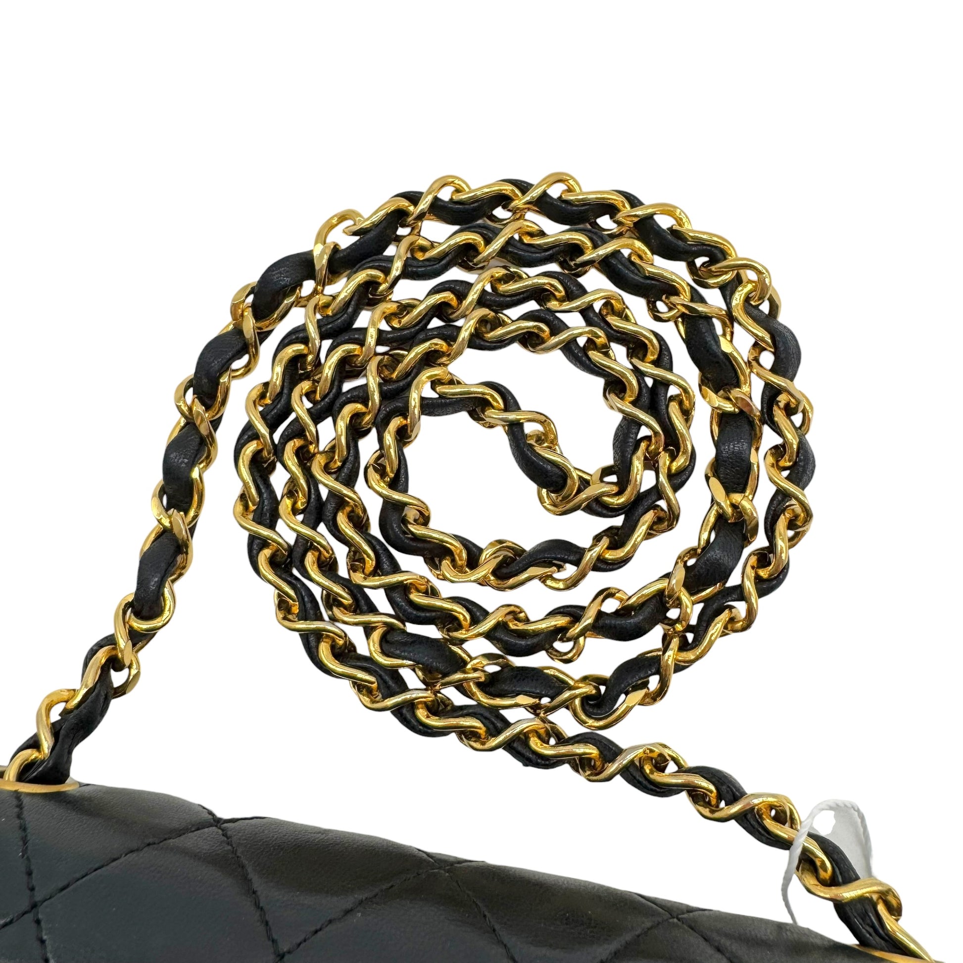 Chanel Black Matelasse Lambskin Small Crossbody Bag