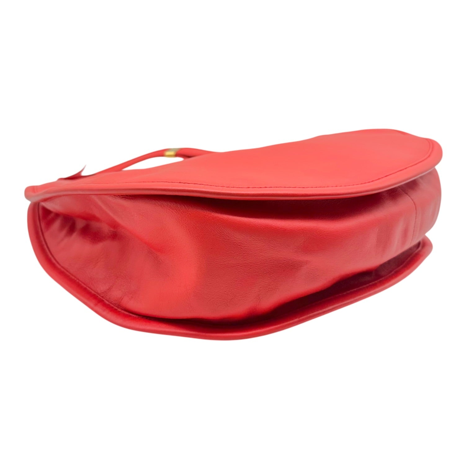 Christian Dior Bright Orange Leather Hobo Bag