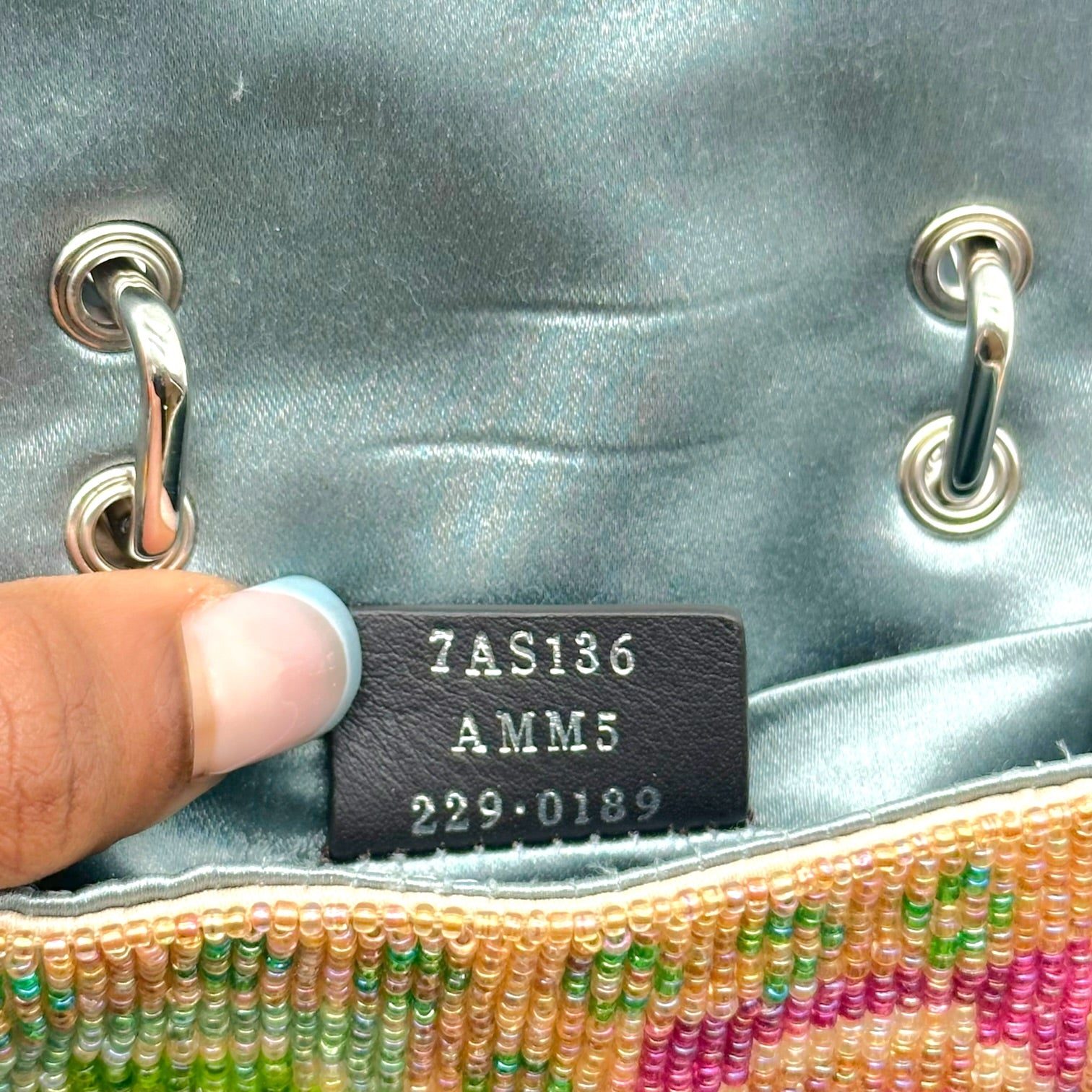 Fendi Micro Baguette Bag Multicolor Beaded Design