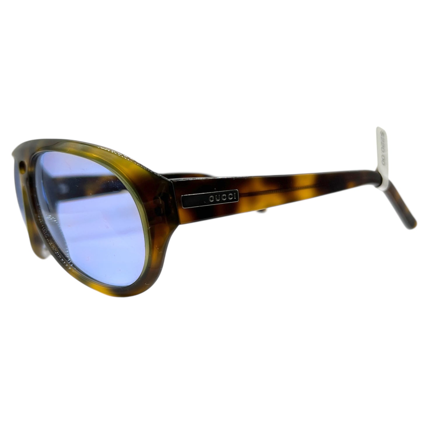 Gucci GG 1422/S Tortoise Blue Lens Aviator Sunglasses